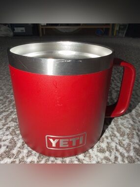 Yeti Red Stainless Steel Insulated Mug with Handle